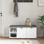Panca per ingresso con cuscino Bianco 100 x 38 x 46 cm