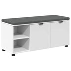 Panca per ingresso con cuscino Bianco 100 x 38 x 46 cm