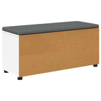 Panca per ingresso con cuscino Bianco 100 x 38 x 46 cm