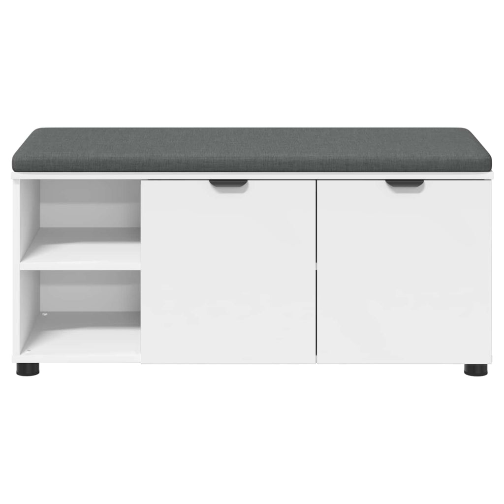 Panca per ingresso con cuscino Bianco 100 x 38 x 46 cm