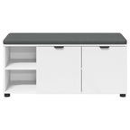 Panca per ingresso con cuscino Bianco 100 x 38 x 46 cm