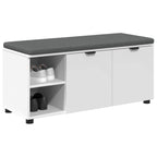 Panca per ingresso con cuscino Bianco 100 x 38 x 46 cm