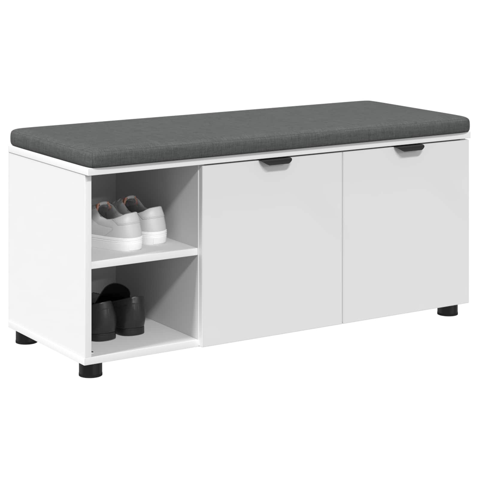 Panca per ingresso con cuscino Bianco 100 x 38 x 46 cm