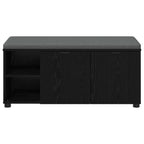 Panca per ingresso con cuscino Rovere Nero 100 x 38 x 46 cm