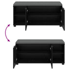 Panca per ingresso con cuscino Rovere Nero 100 x 38 x 46 cm