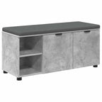 Panca per ingresso con cuscino Grigio Cemento 100 x 38 x 46 cm