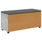 Panca per ingresso con cuscino Grigio Cemento 100 x 38 x 46 cm