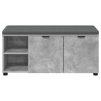 Panca per ingresso con cuscino Grigio Cemento 100 x 38 x 46 cm