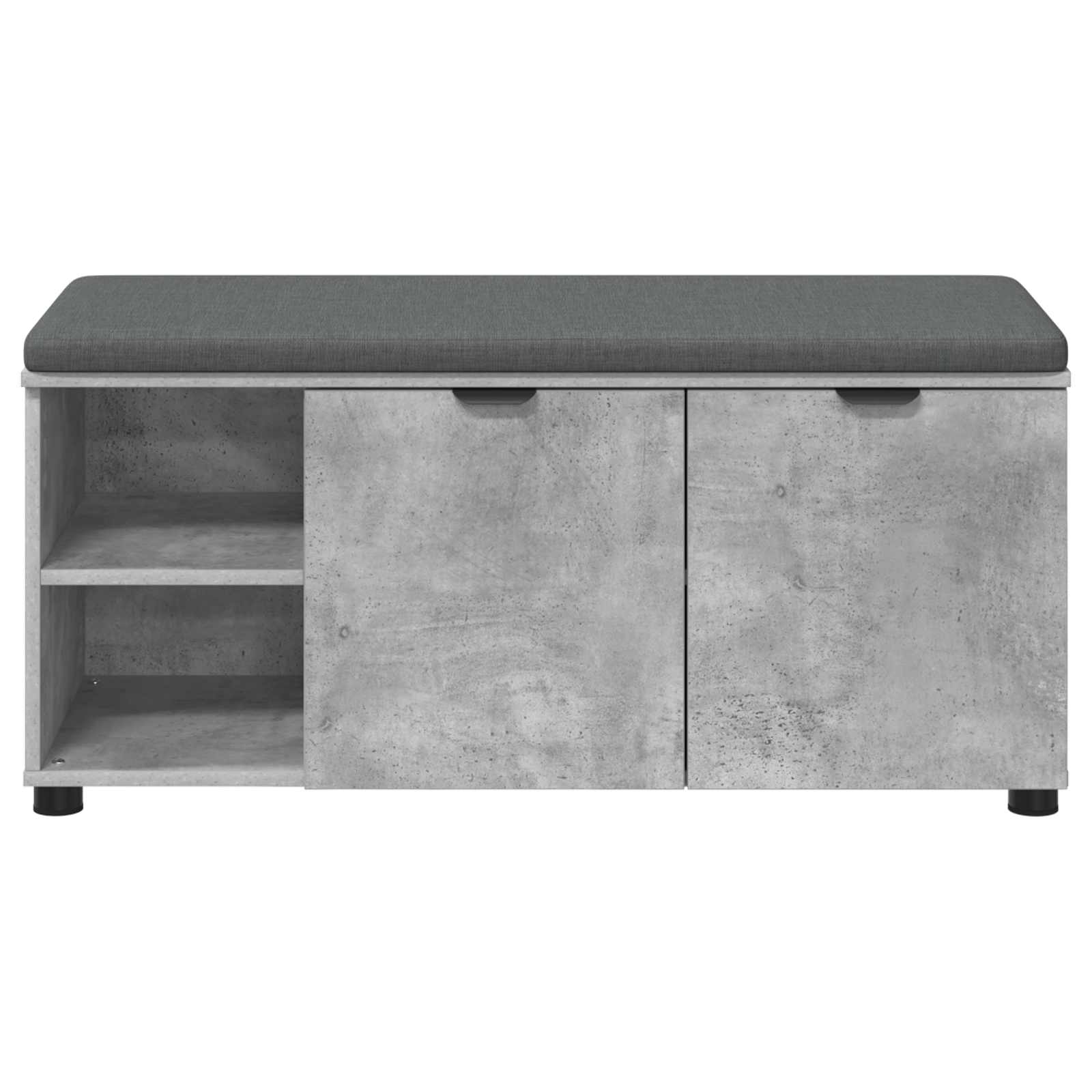 Panca per ingresso con cuscino Grigio Cemento 100 x 38 x 46 cm