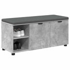 Panca per ingresso con cuscino Grigio Cemento 100 x 38 x 46 cm