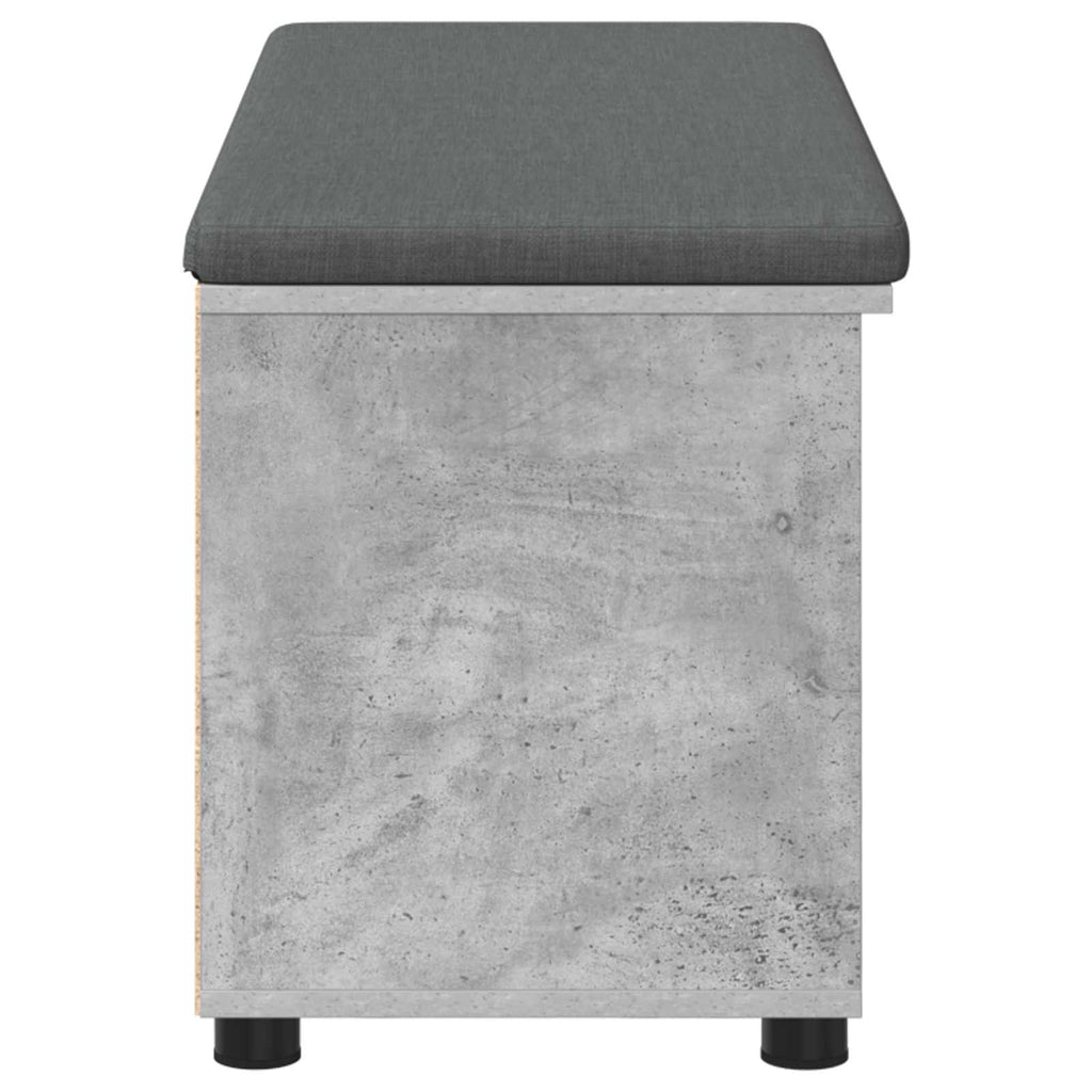 Panca per ingresso con cuscino Grigio Cemento 100 x 38 x 46 cm
