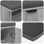 Panca per ingresso con cuscino Sonoma grigia 100 x 38 x 46 cm