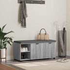 Panca per ingresso con cuscino Sonoma grigia 100 x 38 x 46 cm