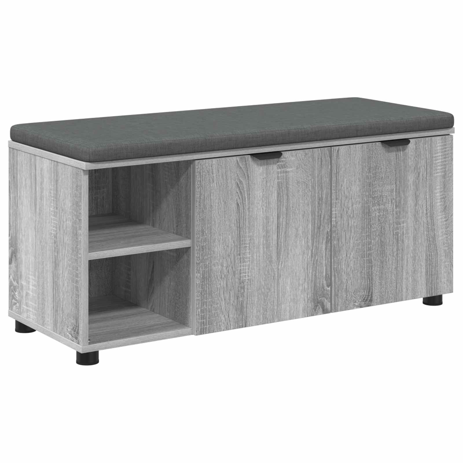 Panca per ingresso con cuscino Sonoma grigia 100 x 38 x 46 cm