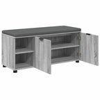 Panca per ingresso con cuscino Sonoma grigia 100 x 38 x 46 cm