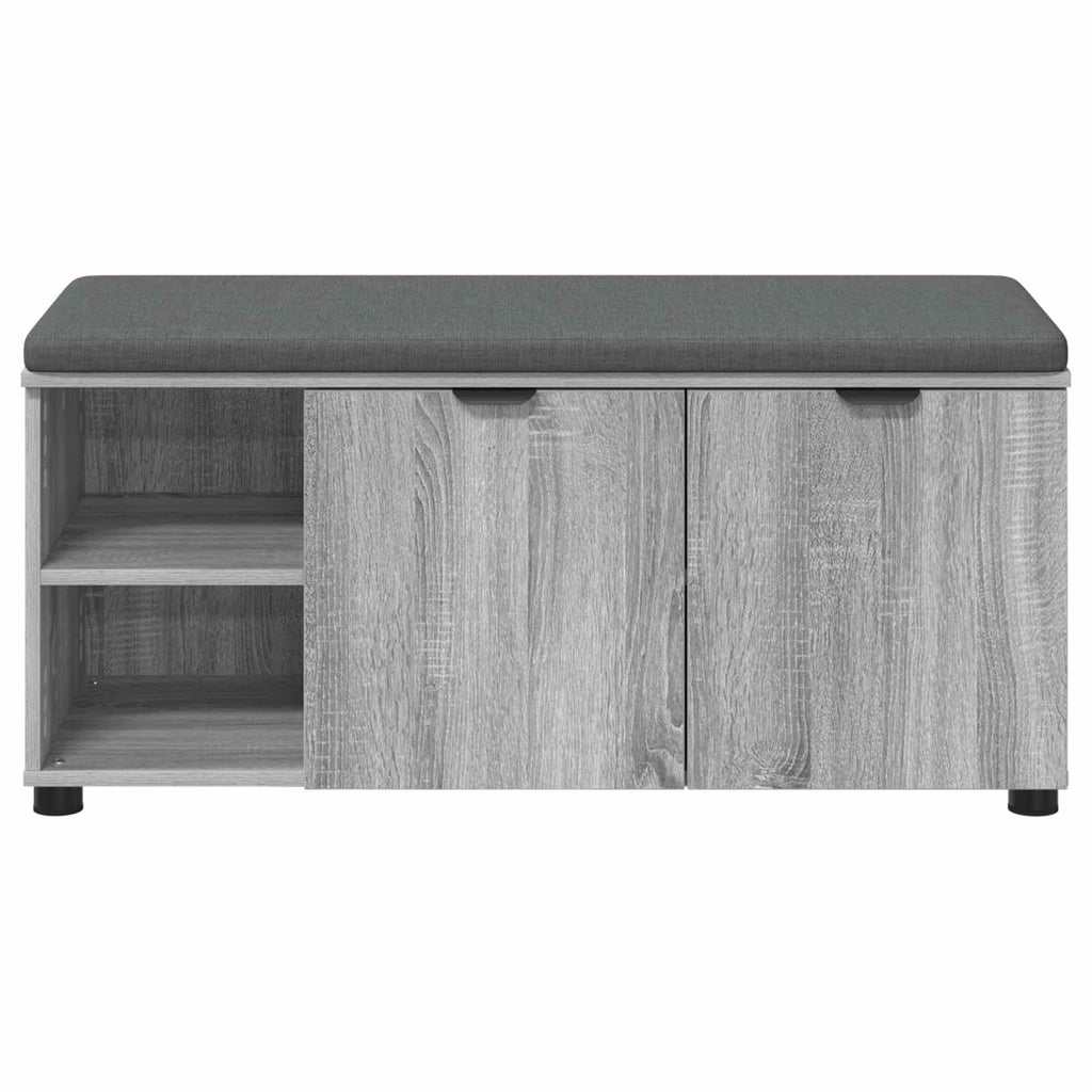 Panca per ingresso con cuscino Sonoma grigia 100 x 38 x 46 cm