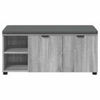Panca per ingresso con cuscino Sonoma grigia 100 x 38 x 46 cm