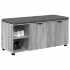 Panca per ingresso con cuscino Sonoma grigia 100 x 38 x 46 cm