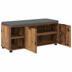 Panca per ingresso con cuscino Legno vecchio 100 x 38 x 46 cm