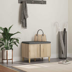 Panca per ingresso con cuscino Rovere Sonoma 60 x 38 x 46 cm