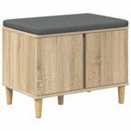 Panca per ingresso con cuscino Rovere Sonoma 60 x 38 x 46 cm