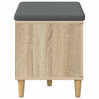 Panca per ingresso con cuscino Rovere Sonoma 60 x 38 x 46 cm