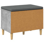 Panca per ingresso con cuscino Grigio Cemento 60 x 38 x 46 cm