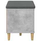 Panca per ingresso con cuscino Grigio Cemento 60 x 38 x 46 cm