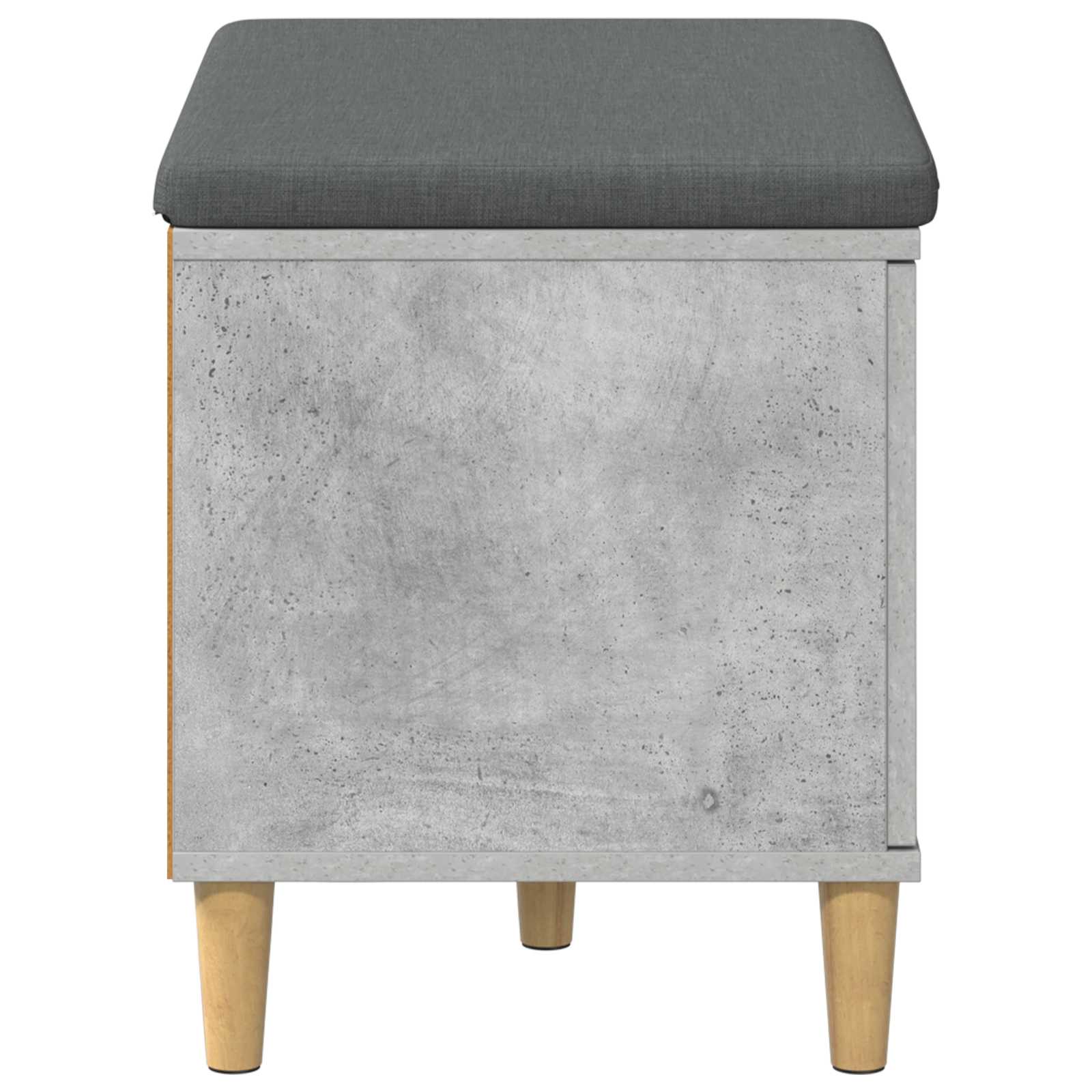 Panca per ingresso con cuscino Grigio Cemento 60 x 38 x 46 cm