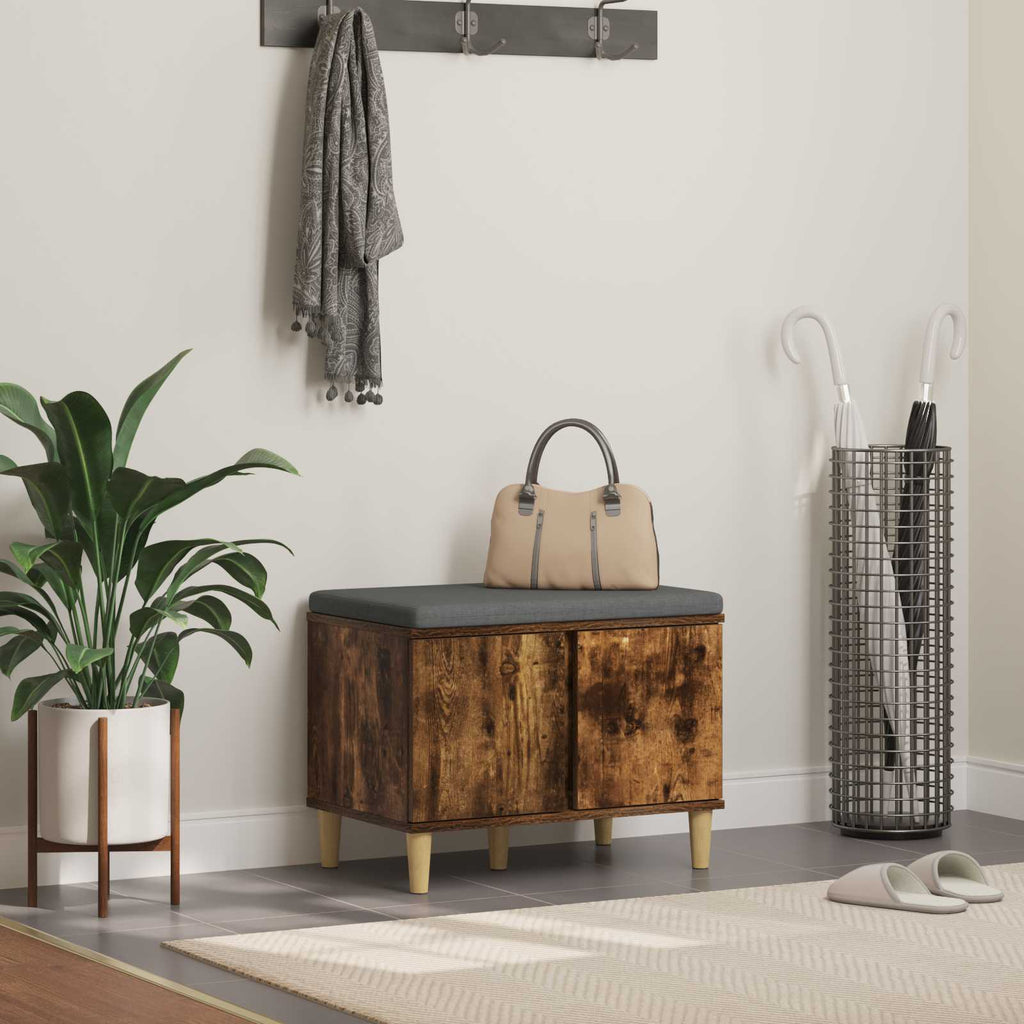 Panca per ingresso con porta Quercia Affumicata 60 x 38 x 46 cm
