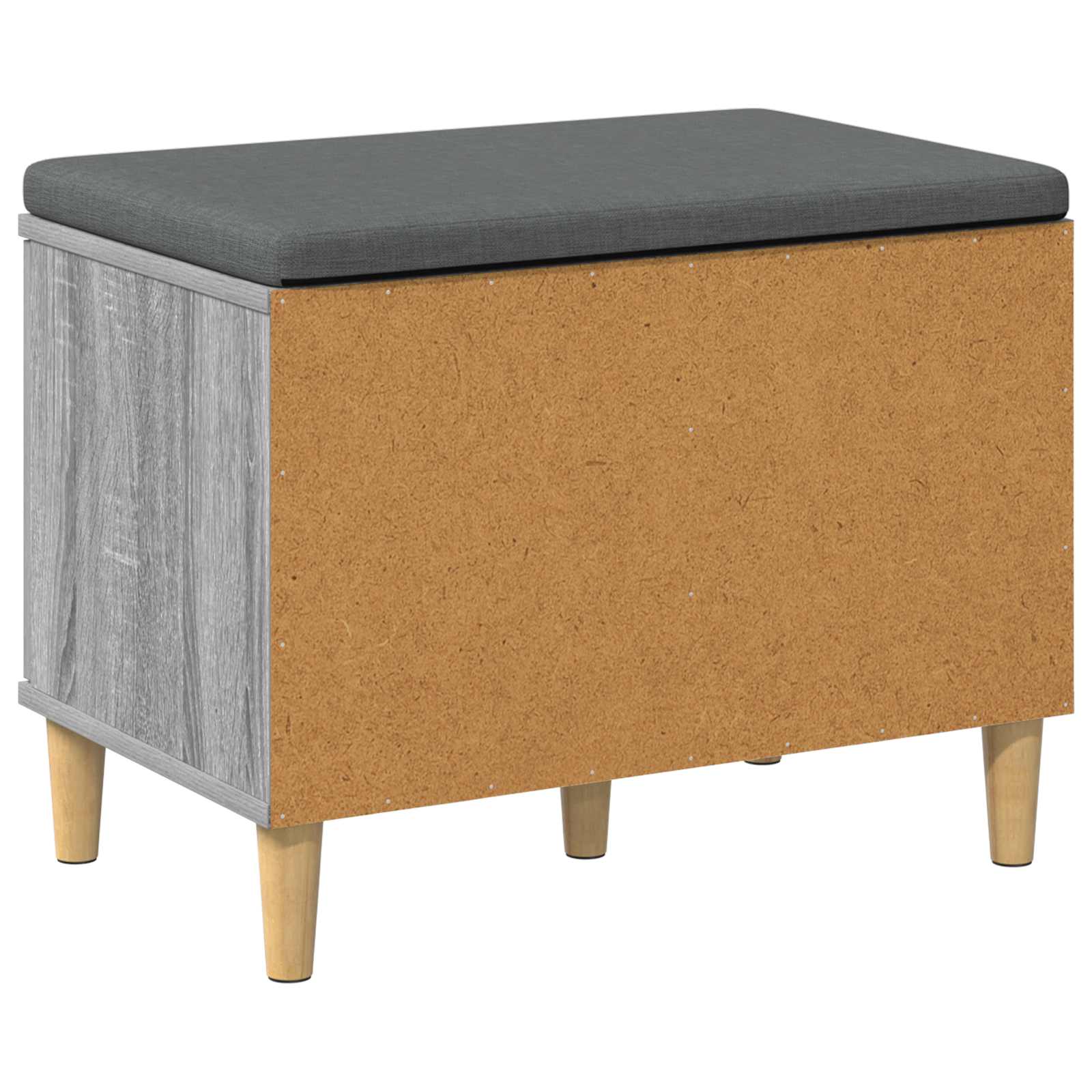 Panca per ingresso con cuscino Sonoma grigia 60 x 38 x 46 cm