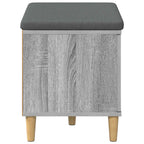 Panca per ingresso con cuscino Sonoma grigia 60 x 38 x 46 cm