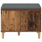 Panca per ingresso con cuscino Legno vecchio 60 x 38 x 46 cm