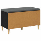 Panca per ingresso con cuscino Rovere Nero 80 x 38 x 46 cm