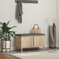 Panca per ingresso con cuscino Rovere Sonoma 80 x 38 x 46 cm