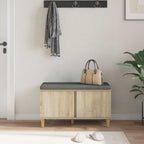 Panca per ingresso con cuscino Rovere Sonoma 80 x 38 x 46 cm