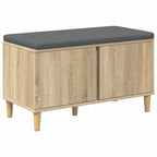 Panca per ingresso con cuscino Rovere Sonoma 80 x 38 x 46 cm