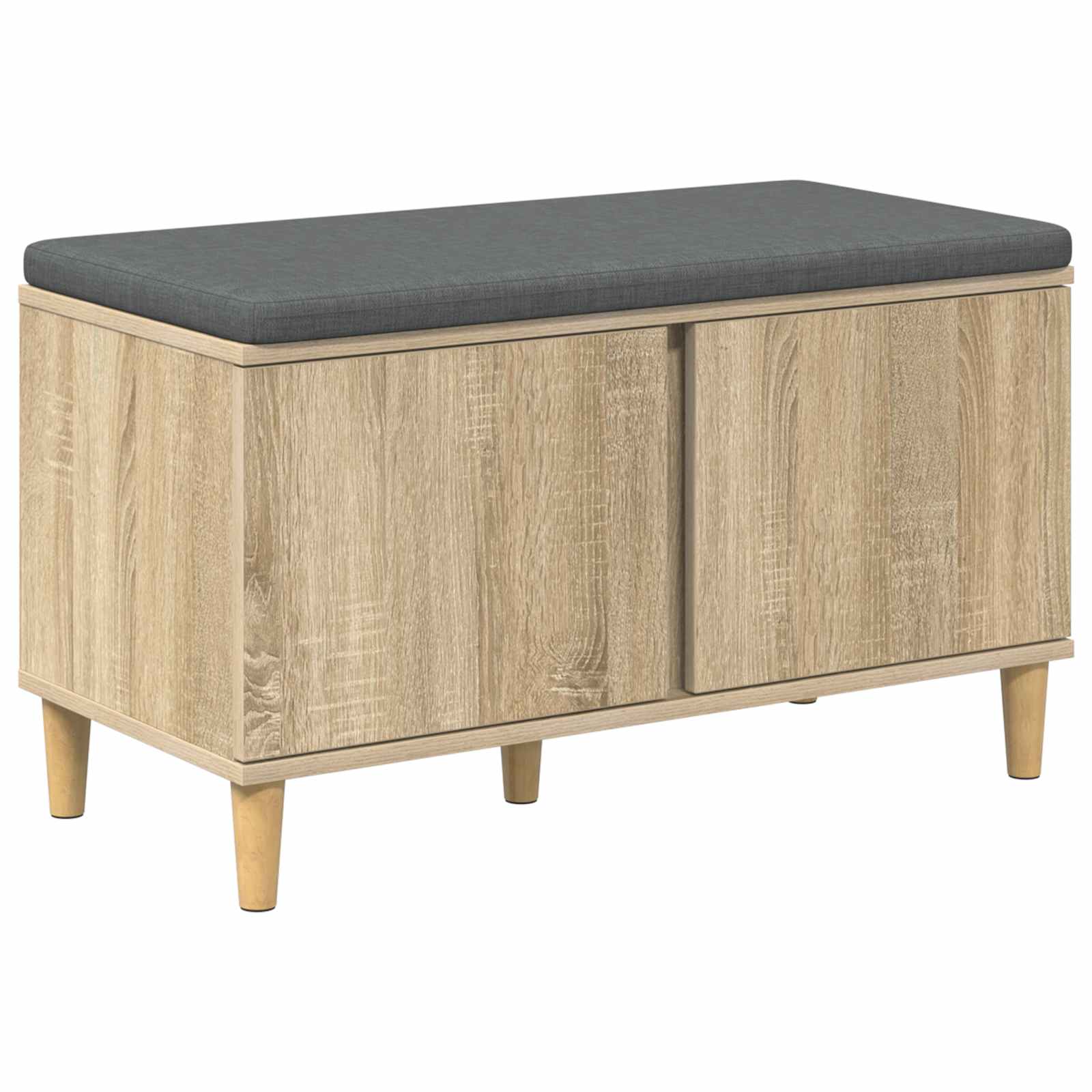 Panca per ingresso con cuscino Rovere Sonoma 80 x 38 x 46 cm