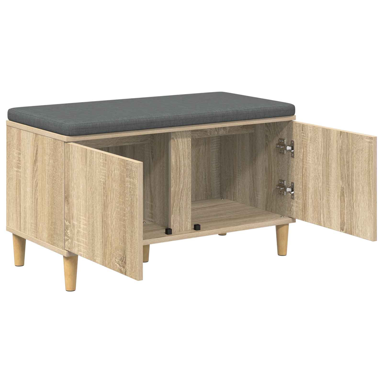 Panca per ingresso con cuscino Rovere Sonoma 80 x 38 x 46 cm
