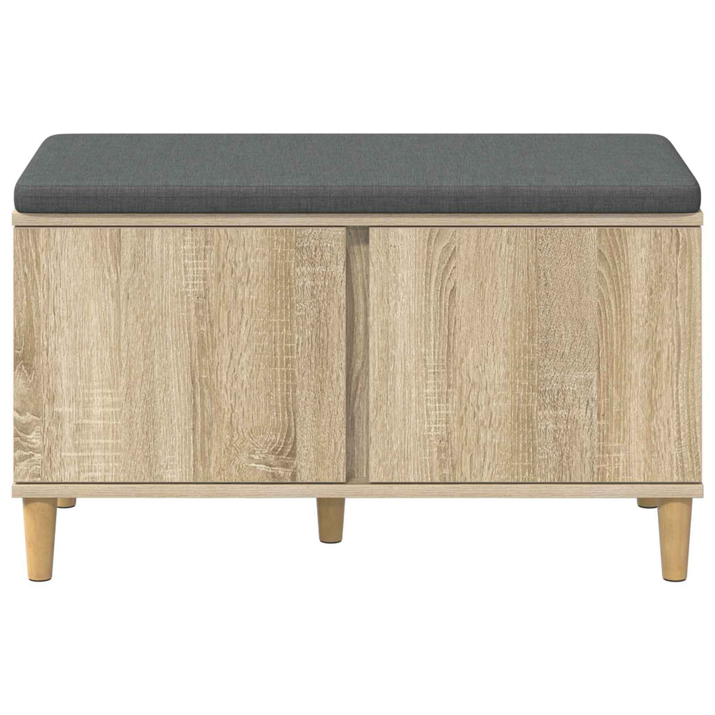 Panca per ingresso con cuscino Rovere Sonoma 80 x 38 x 46 cm