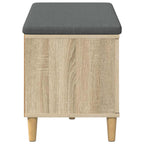 Panca per ingresso con cuscino Rovere Sonoma 80 x 38 x 46 cm