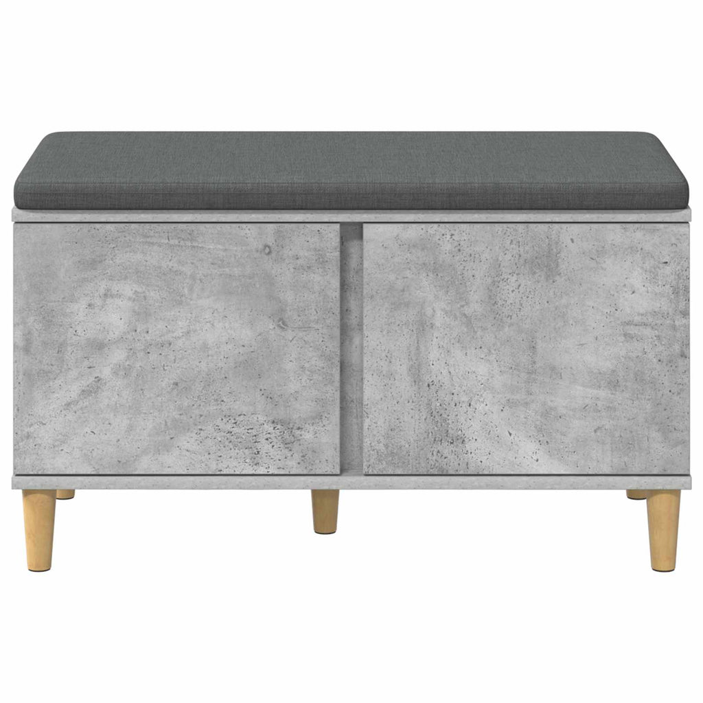Panca per ingresso con cuscino Grigio Cemento 80 x 38 x 46 cm