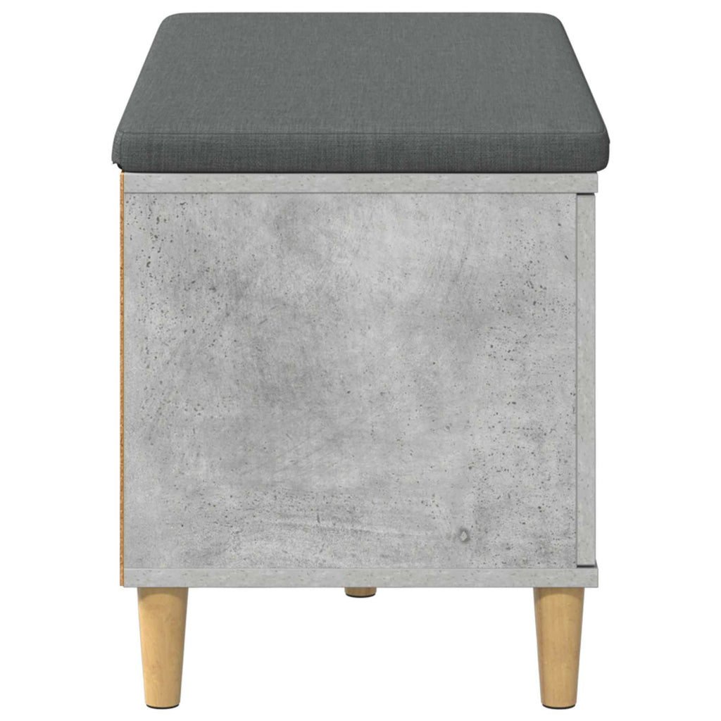 Panca per ingresso con cuscino Grigio Cemento 80 x 38 x 46 cm