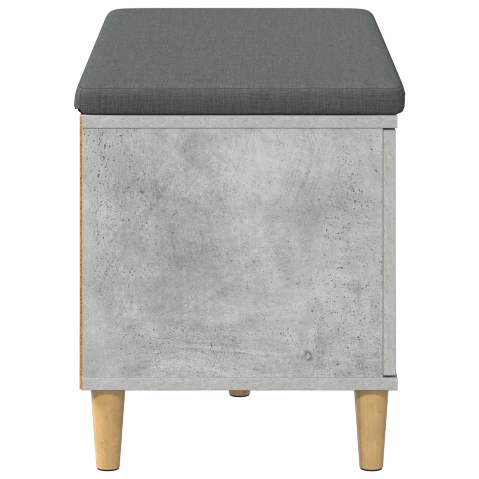 Panca per ingresso con cuscino Grigio Cemento 80 x 38 x 46 cm