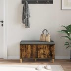 Panca per ingresso con porta Quercia Affumicata 80 x 38 x 46 cm