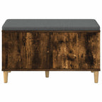 Panca per ingresso con porta Quercia Affumicata 80 x 38 x 46 cm