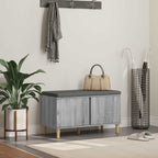 Panca per ingresso con cuscino Sonoma grigia 80 x 38 x 46 cm