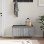 Panca per ingresso con cuscino Sonoma grigia 80 x 38 x 46 cm