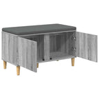 Panca per ingresso con cuscino Sonoma grigia 80 x 38 x 46 cm