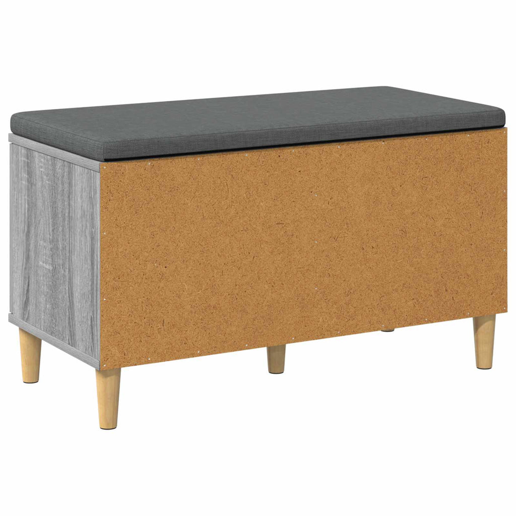 Panca per ingresso con cuscino Sonoma grigia 80 x 38 x 46 cm